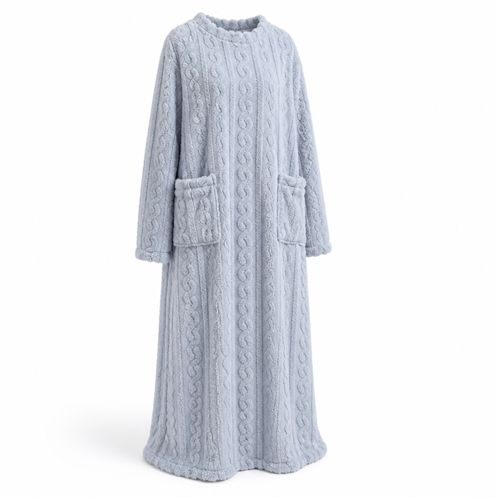 Women's Fleece Blanket Dress With Front Pockets