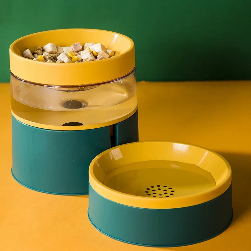Dishwasher-safe double bowl for cats
