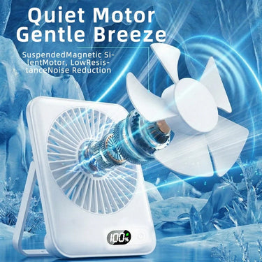 Portable Table Fan | Power Bank Function | Up to 15-Hour Battery Life | Whisper-Quiet