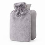 Hot Water Bottle With Plush Cover And Fleece Sleeve
