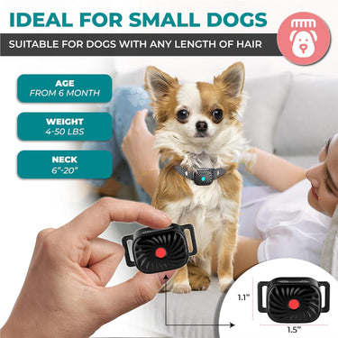 Anti-Bark Collar for Small Dogs | Adjustable Vibration & Sound | Waterproof | Comfortable Fit