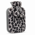Hot Water Bottle With Plush Cover And Fleece Sleeve