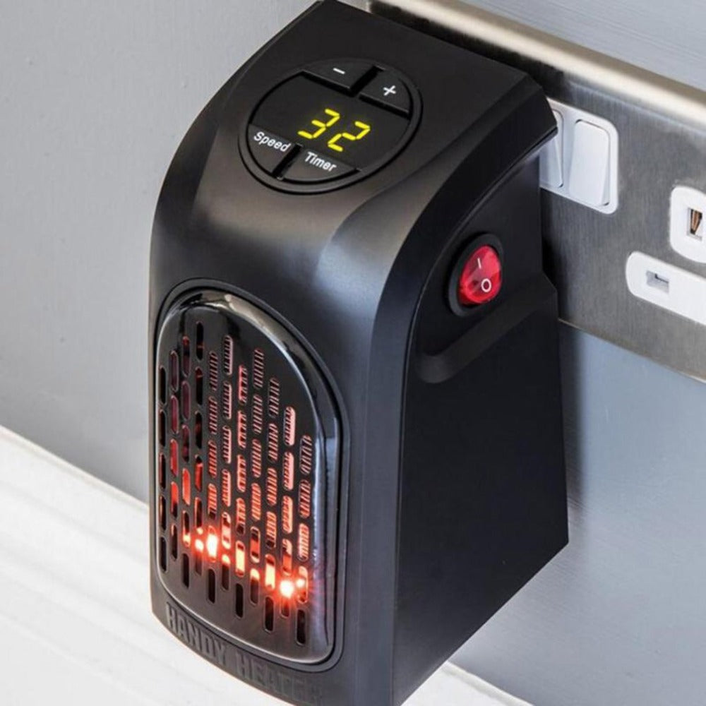Small electric heater designed for convenient room warming