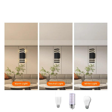 Outdoor Wall Light | Up & Down Effect | E27 Socket & Acrylic Housing | Weatherproof