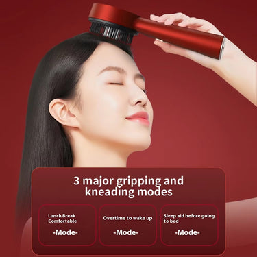 Electric Scalp Massage Comb with Red Light & Vibration