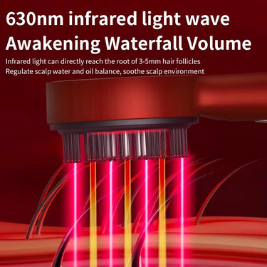 Electric Scalp Massage Comb with Red Light & Vibration