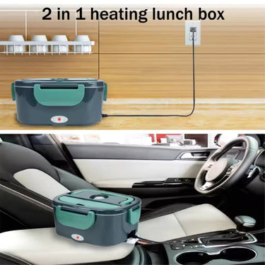 2-in-1 Portable Dual Voltage Electric 7-Piece Set Lunch Box
