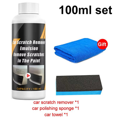 Car Scratch Remover Polish Set – Paint Repair Compound with Sponge & Towel