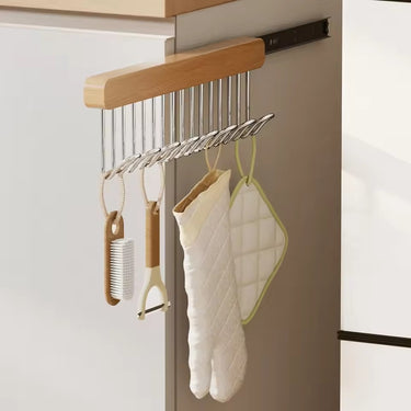 Pull-Out Closet Hanger Rack – Space-Saving Sliding Clothes Hook Organizer