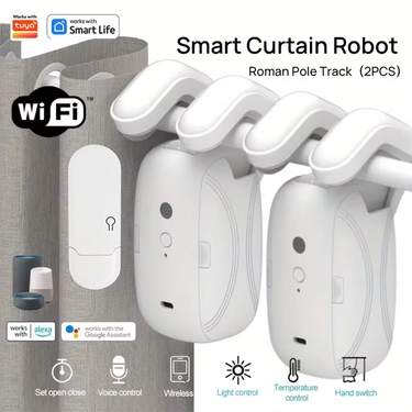 Smart WiFi Curtain Robot – App & Voice Control
