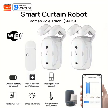 Smart WiFi Curtain Robot – App & Voice Control