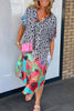 Aria™ - Lightweight Cotton Blend Summer Dress with Tropical Accents