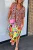 Aria™ - Lightweight Cotton Blend Summer Dress with Tropical Accents