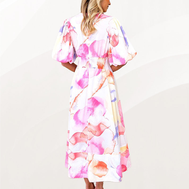 Floral Puff Summer Maxi Dress – For All Day Comfort
