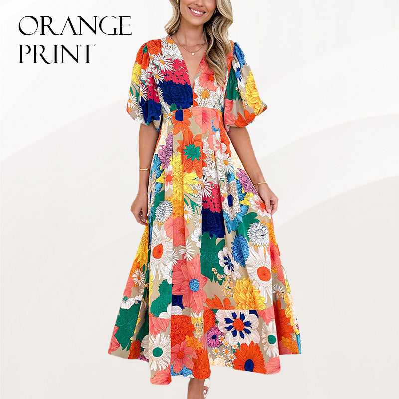 Floral Puff Summer Maxi Dress – For All Day Comfort