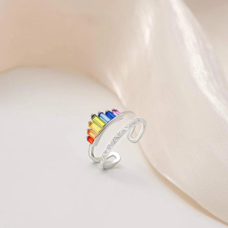 CrownBow™️ - Adjustable Rainbow Ring